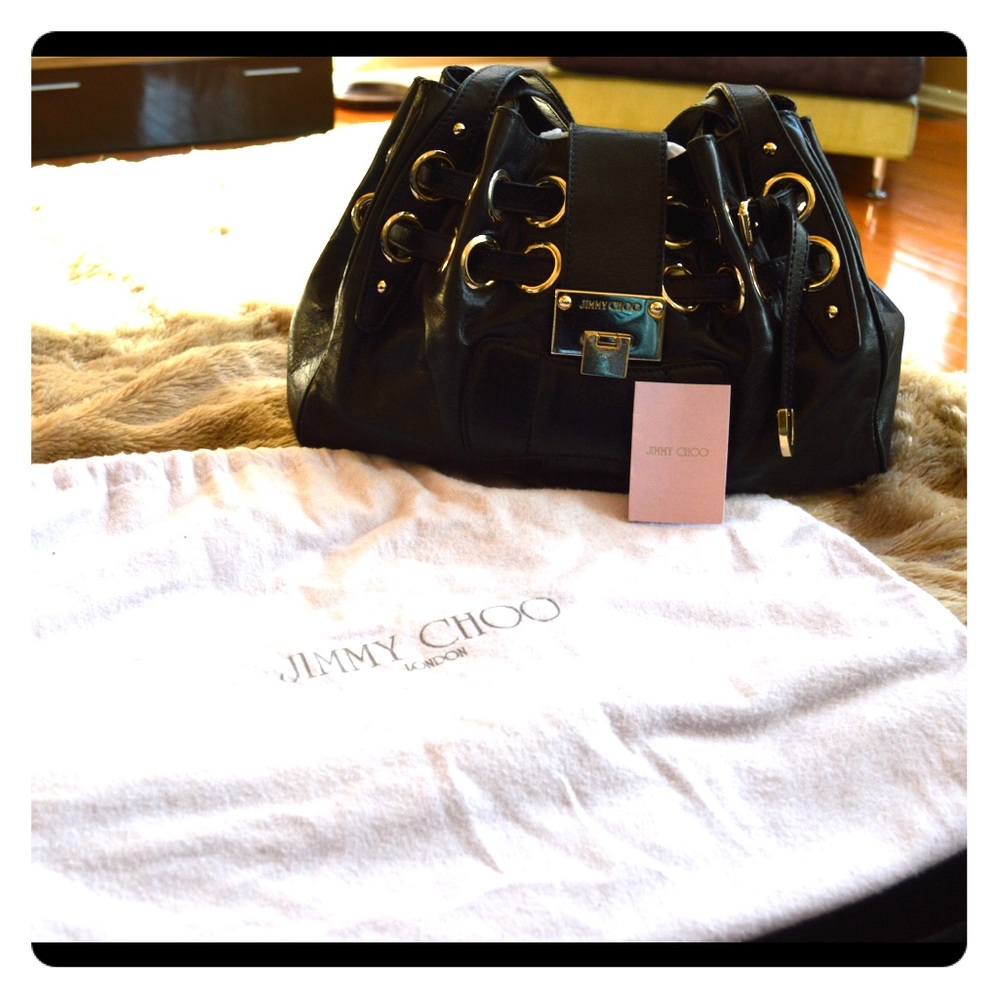 Jimmy Choo Ramona Black Leather Bag